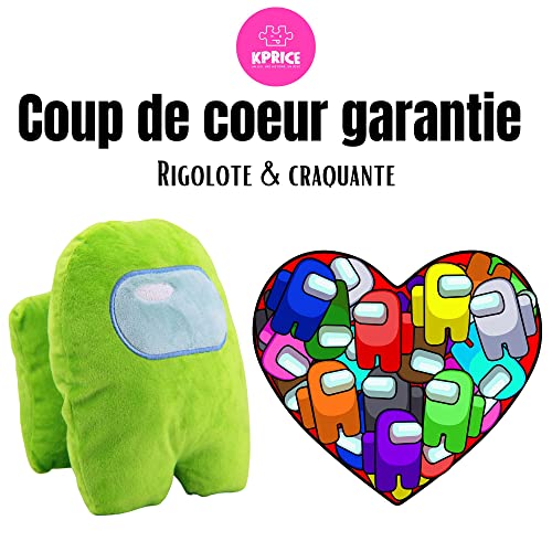 KPRICE Among US – Peluche verde – Tamaño 20 cm – Bonita – Juguete Emotion – Muñeca animal suave – Figura de muñeca Parmi Nosotros – Plush niño adulto – Se entrega en una bolsa de transporte original