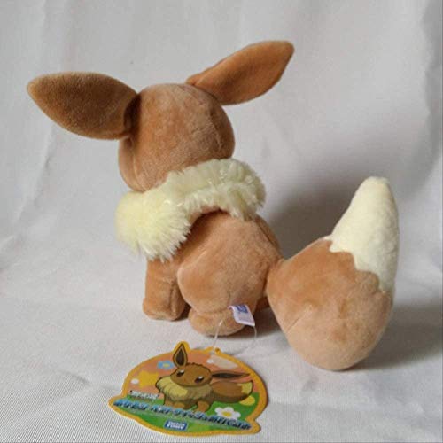 ksovvoo Decoración de la muñeca de Juguete de Felpa Suave Linda 20cm Juguetes de Peluche Pokémon Eevee Animado de la muñeca de la película de Anime de televisión de Peluche de Juguete muñeca Suave de