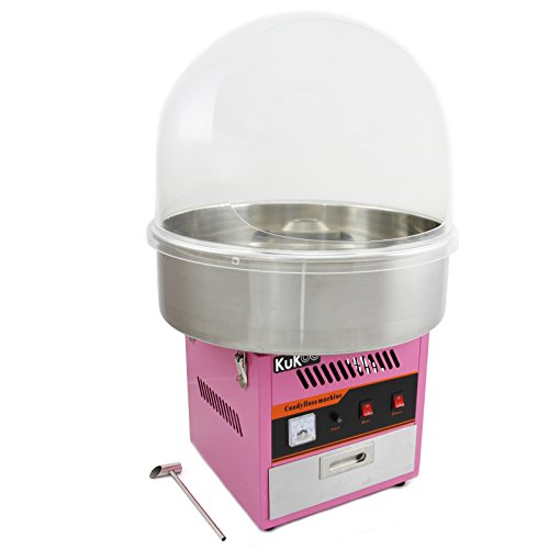 KUKOO Máquina de Algodón de Azúcar Acero Inoxidable Máquina Eléctrica para Hacer Algodón de Azúcar Cotton Candy Machine Commercial