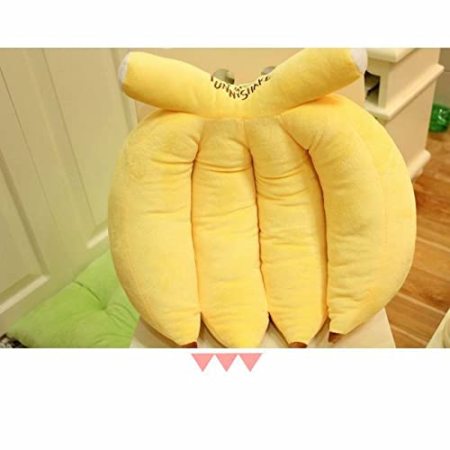 LAARNT Juguetes De Peluche Felpa Rellena Racimo de Plátanos Amarillos Almohada De Felpa Plátano 3D Cojín Suave Juguetes Divertidos Regalo De Cumpleaños Decoración Hogareña 30CM