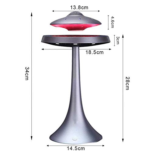 Lámpara de Mesa LED de levitación magnética, con Altavoz Bluetooth, OVNI antigravedad, Modos de 7 Colores Recargables flotantes inalámbricos, Regalos de cumpleaños creativos, Decoración de o