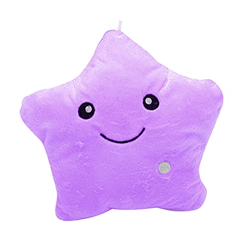 LANCHEN, Almohada de Tiro de Estrella LED Realista de 13 Pulgadas, Regalo para decoración, cojín de Estrella, Juguete de Felpa para decoración de casa de muñecas, Juguete de Peluche Suave