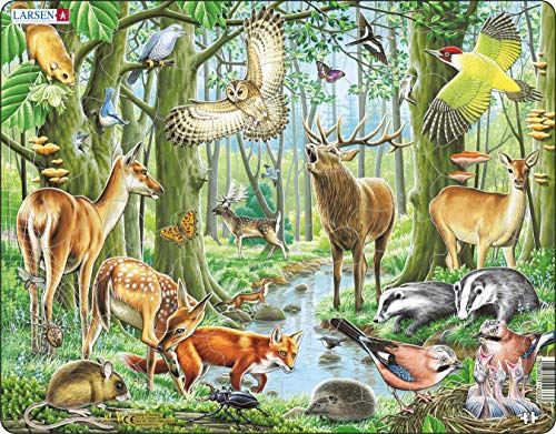 Larsen FH17 Un Bosque Europeo próspero, Puzzle de Marco con 40 Piezas