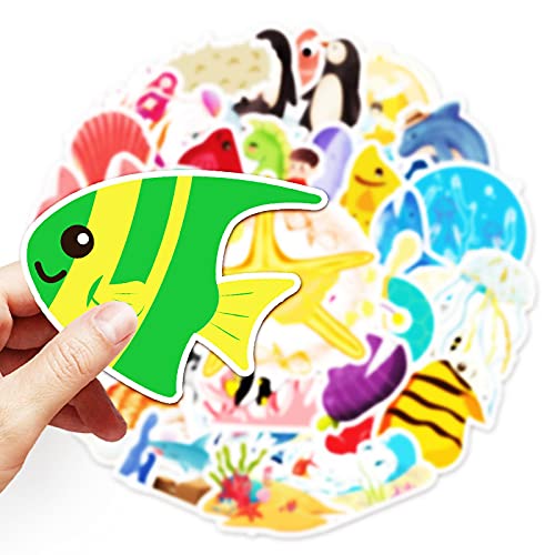 Later Etiquetas engomadas de graffiti de dibujos animados marinos refrigerador del coche del ordenador portátil Amazon AliExpress pegatinas decorativas 50PCS