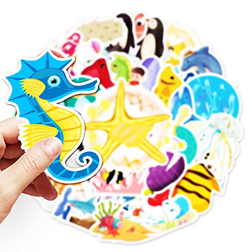 Later Etiquetas engomadas de graffiti de dibujos animados marinos refrigerador del coche del ordenador portátil Amazon AliExpress pegatinas decorativas 50PCS