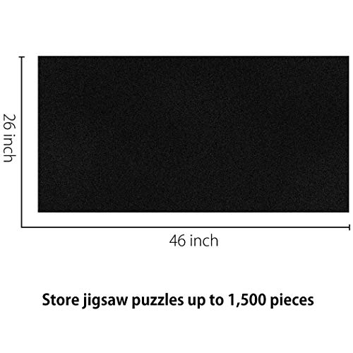 Lavievert Black Felt Mat for Puzzle Storage Puzzles Saver, Long Box Package, No Folded Creases, Environmentally Friendly by Lavievert