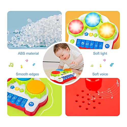LAWASEN Juguete musical con luces para bebé y niños, a partir de 1 año