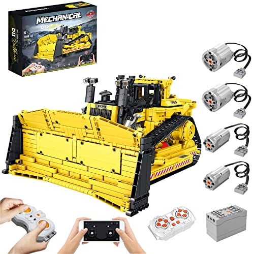 LGWJY Technology Kit de Excavadora con Control Remoto, 1988 Bloques de sujeción 2.4G / App Technology Modelo de vehículo de construcción Grande con Motores y Control Remoto Compatible con Lego Tec