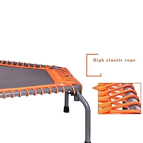 LHQ-HQ Cama elástica for niños 50 pulgadas trampolín for adultos, camas elásticas plegables aptitud de gran espesor con ajustable Baranda, comerciales de alto rendimiento Grado, 800 libras de carga tr