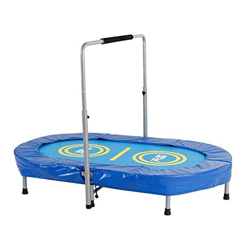 LHQ-HQ Cama elástica for niños Doble Trampolines física for los niños con ajustable Baranda, Rebounder cubierta de Familia de la Escuela de entretenimiento, la carga máxima de 220 libras trampolines d