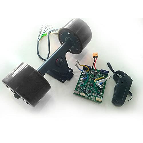 LIBAISI Monopatín eléctrico 24V 36 voltios Dual Motor 75mm 350 W Carro de Motor perforante para 2 Motores con Control Remoto Dos Drive Four Drive Pieza de patinetas ( Color : Black Kit )