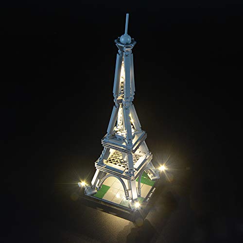 LIGHTAILING Conjunto de Luces (Architecture La Torre Eiffel) Modelo de Construcción de Bloques - Kit de luz LED Compatible con Lego 21019 (NO Incluido en el Modelo)