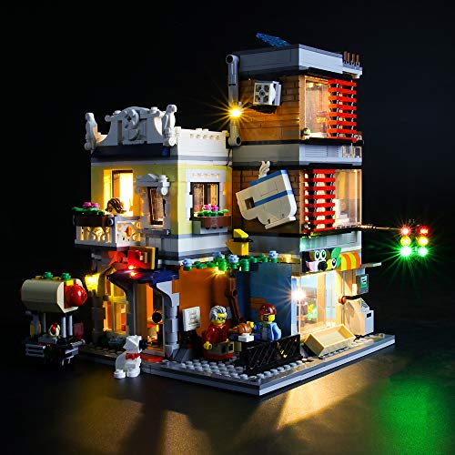 LIGHTAILING Conjunto de Luces (Creator Tienda de Mascotas y Cafetería) Modelo de Construcción de Bloques - Kit de luz LED Compatible con Lego 31097 (NO Incluido en el Modelo)