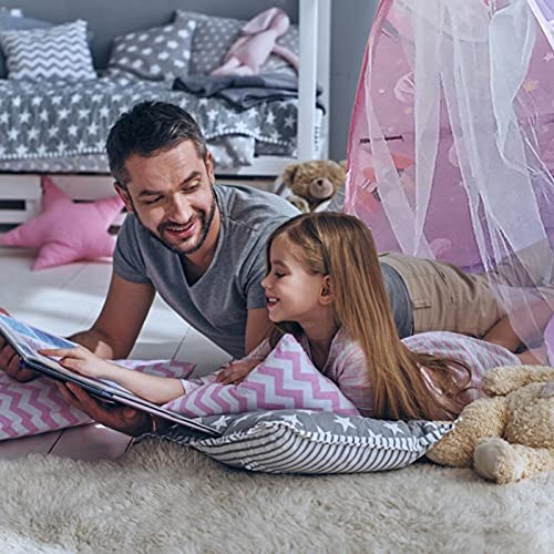 lineEUbea Tienda de campaña para niños – Tienda de campaña espacial para cama infantil, tienda de campaña espaciosa y resistente con mosquitero y bolsa de transporte, adecuado para cama doble