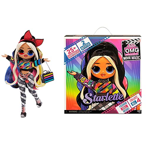 LOL Surprise OMG Movie Magic STARLETTE - Muñeca de moda con 25 sorpresas y set de cine/teatro - Serie 1 - Incluye ropa, accesorios y más - Coleccionable - Edad: 4+ años