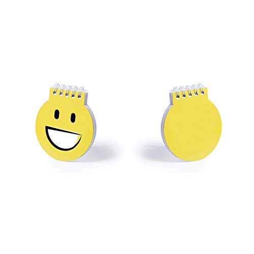 Lote 25 Libretas Emoticono + 25 bolígrafos Emoticono. Pack Emoji divertido. Regalos cumpleaños. Packs Colegio Detalles