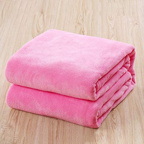 LPxdywlk Moda Color Sólido Manta Cálida Inicio Sala De Estar Colcha Funda Alfombra Sofá Dormitorio Decoración Rosado