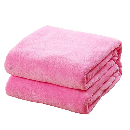 LPxdywlk Moda Color Sólido Manta Cálida Inicio Sala De Estar Colcha Funda Alfombra Sofá Dormitorio Decoración Rosado