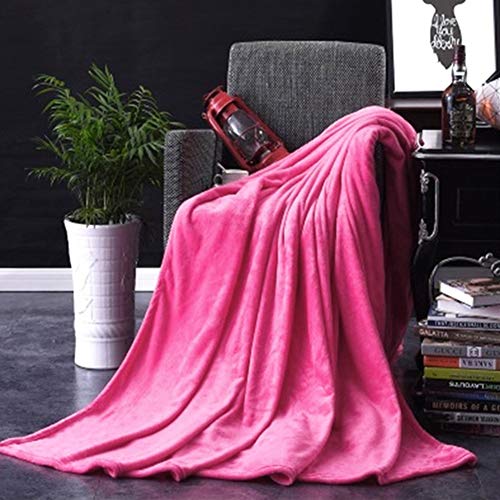 LPxdywlk Moda Color Sólido Manta Cálida Inicio Sala De Estar Colcha Funda Alfombra Sofá Dormitorio Decoración Rosado