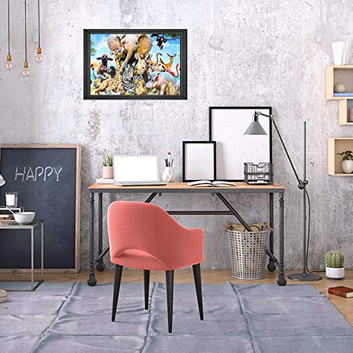 Lunriwis Puzzle de 1000 Piezas para Adultos, Casa de Campo Obra de Arte de Juego de Rompecabezas para Adultos,Adolescentes(70x50cm) (Mundo Animal-1)