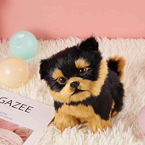 LYNLYN Juguetes Blandos Yorkshire Terrier simulación Juguete Animal Modelo Lindo Yorkshire Terrier Realista Peluche Juguete Juguete decoración de Juguete Liyannan