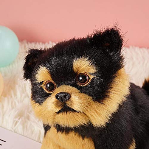 LYNLYN Juguetes Blandos Yorkshire Terrier simulación Juguete Animal Modelo Lindo Yorkshire Terrier Realista Peluche Juguete Juguete decoración de Juguete Liyannan