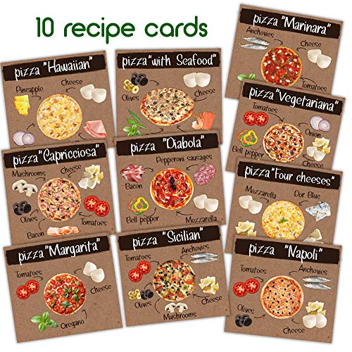Magdum Pizza de Madera de Juguete 48 Nevera Juguete Grande - Pizza Juguete - Comida Juguete - Juguetes de Cocina para niños - Cocinitas de Madera - Cocina niños - Cocina Juguete Madera - Pizza Toy