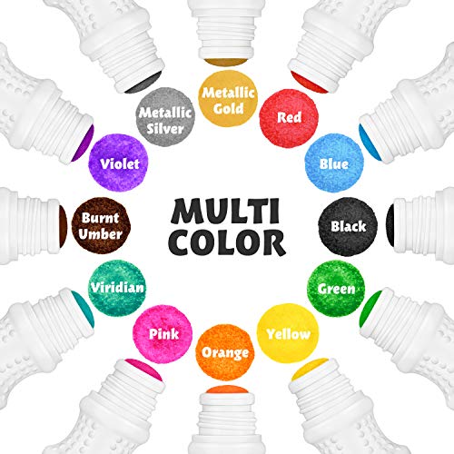Magicfly Dot Rotuladores Lavables 12 Colores, Marcadores con Punta de Esponja Redonda, Pintura Lavable para Niños, con Cuaderno de Dibujos