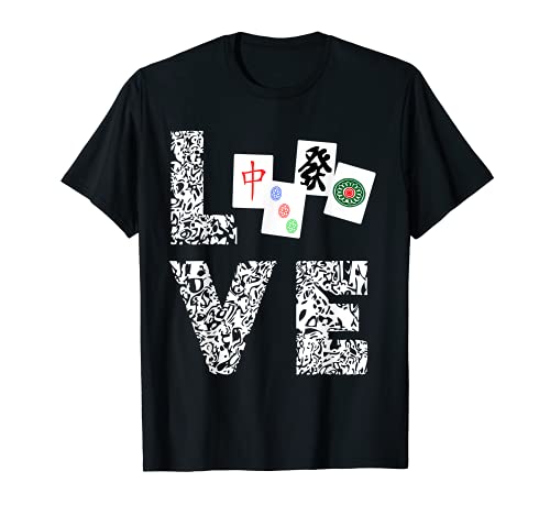 Mahjong Love Jugar A Juego Chino Mah Jongg Jugador Camiseta