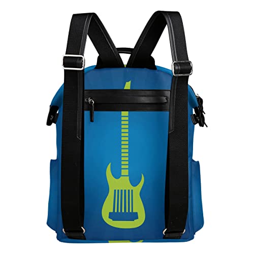 MALPLENA Guitarra eléctrica diseño patrón escuela bolsa Daypack lindo senderismo mochila