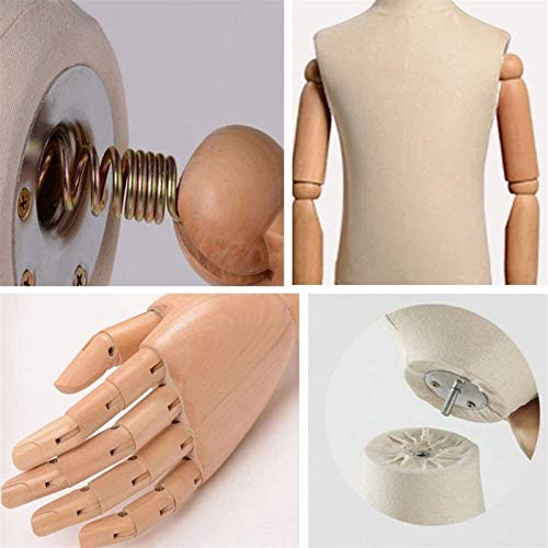 Maniqui La Forma del Vestido niños maniquí muñeca maniquí pinnable Torso Cuerpo con Base Ajustable de Plata de Oro for la Tienda de Ropa de visualización Realista (Color : Beige, Size : A-L)
