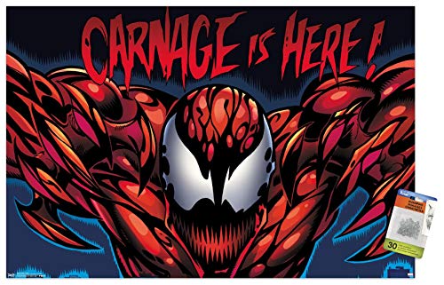 Marvel Comics Carnage - Póster de pared con chinchetas
