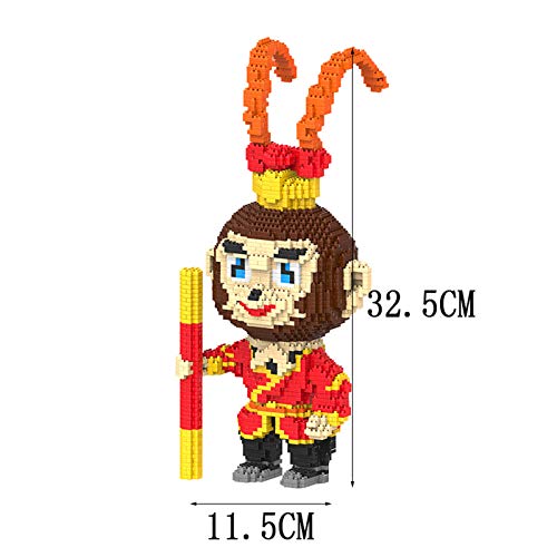 Massage-AED Nanobloques,Bloques De Construcción De Partículas Pequeñas Monkey King 3D DIY Mini Bloques De Diamantes De Juguete De Construcción para Regalo De Niños