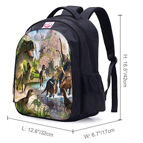 MATMO - Mochila de dinosaurio para niños, mochila escolar personalizable
