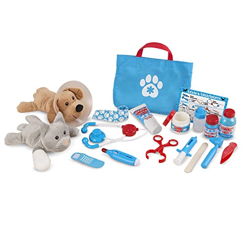 Melissa & Doug Melissa & Doug Examine and Treat Pet Vet Play Set (24 Pcs) , Multicolor (Melissa & Doug 18520)