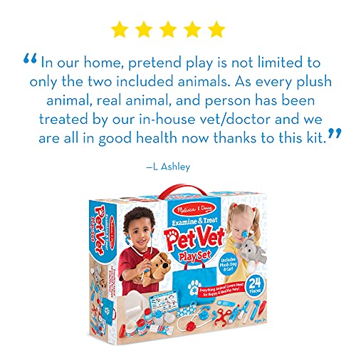 Melissa & Doug Melissa & Doug Examine and Treat Pet Vet Play Set (24 Pcs) , Multicolor (Melissa & Doug 18520)