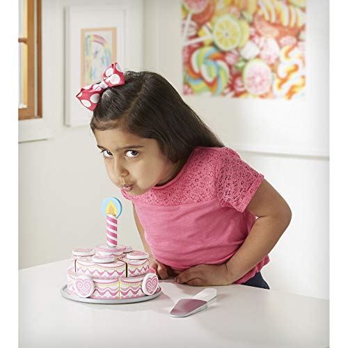 Melissa & Doug - Tarta de tres pisos, de madera (14069) , color/modelo surtido