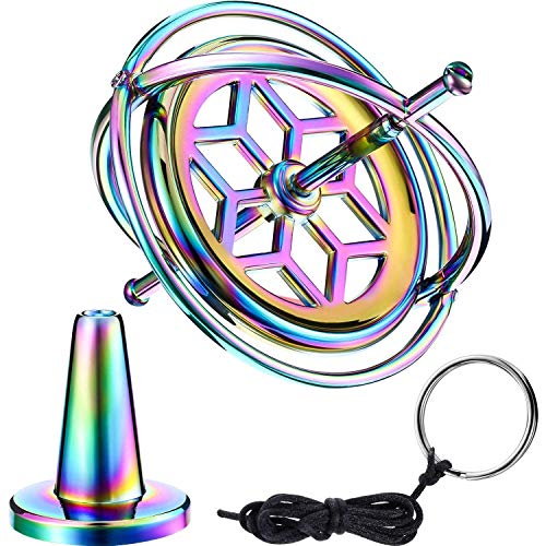 Metal Gyro Anti-Gravedad Adulto Descompresión Ciencia Juguete Educativo Balance Giratorio Tecnología Negra Mecánico Gyro Juguete Educativo para niños