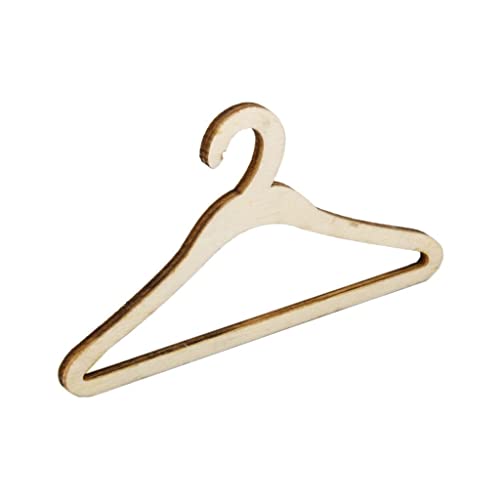 Milageto Percha de Ropa de Madera de 10 Piezas para 1/4 BJD Mueble Mueble Accesorio