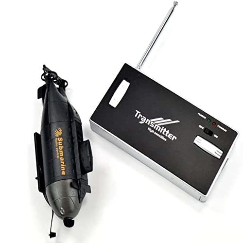 Mini RC Submarino Barco Radio Control Remoto Barco para piscinas y lagos Radio de alta velocidad Barco de carreras eléctrico para niños Adultos Niños Niñas (azul)