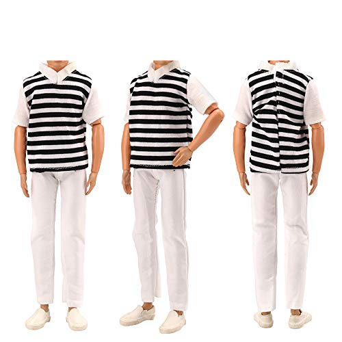 Miunana 3 Juegos de Ropa Casual Vestir Traje Camisas y Pantalones para 12 Pulgadas Muñeco