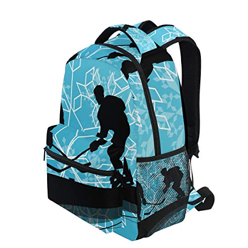 Mochila Escolar Deportiva para Jugadores de Hockey sobre Hielo para niños, niñas, niños, Bolsa de Viaje, Mochila