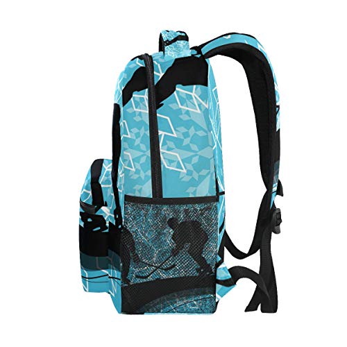 Mochila Escolar Deportiva para Jugadores de Hockey sobre Hielo para niños, niñas, niños, Bolsa de Viaje, Mochila