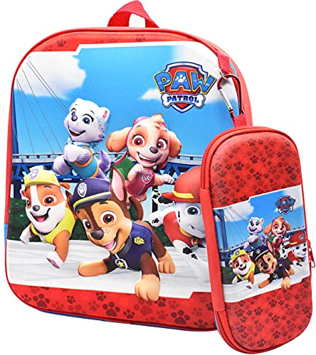 Mochila Infantil 3D Estuche Escolar y Estuche escolar Mochilas Escolares para Niños y Niñas Material Escolar Vuelta al Cole de Patrulla Canina
