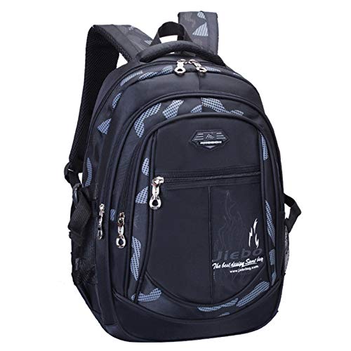 Mochila Niños Mochilas Escolares Grandes Mochilas Duraderas Heavy Duty Student Kids Travel Waterproof (Negro)