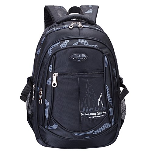 Mochila Niños Mochilas Escolares Grandes Mochilas Duraderas Heavy Duty Student Kids Travel Waterproof (Negro)