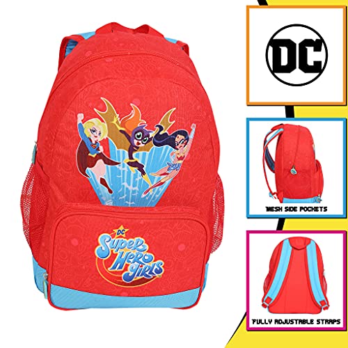 Mochila para niñas de Personajes de Superhéroe DC | Producto Oficial | Mochila de Regreso a la Escuela