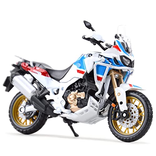 Modelo de motocicleta de juguete , 1:18 Compatible con HON-DA AFRICA TWIN AVENTURE ANTERIOR ESTÁTICA MORE VEHÍCULOS COLECCIONIOS PASUBLES DE COLECCIÓN MOTOCLETA MODELO JUGUETES Motocicleta de juguete