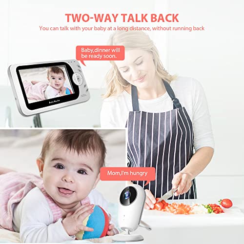 Monitor de bebé 4.3 pulgadas Wireless Video Sitter bebé niñera IR LED visión nocturna intercomunicador cámara de seguridad