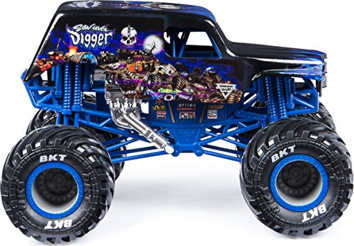 Monster Jam Official Son-UVA Digger Monster Truck, Die-Cast Vehicle, 1:24 Scale Camión Monstruo de Excavadora Escala, Color Gris (Spin Master 20120674-6056733)